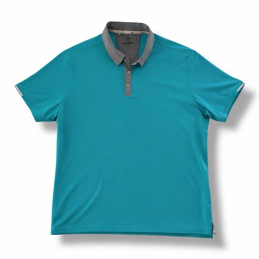 Adidas Reflective Climachill Moisture Wicking Golf Polo Shirt Mens XL- XXL